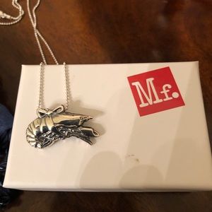 Mignon Faget silver crawfish pendant necklace